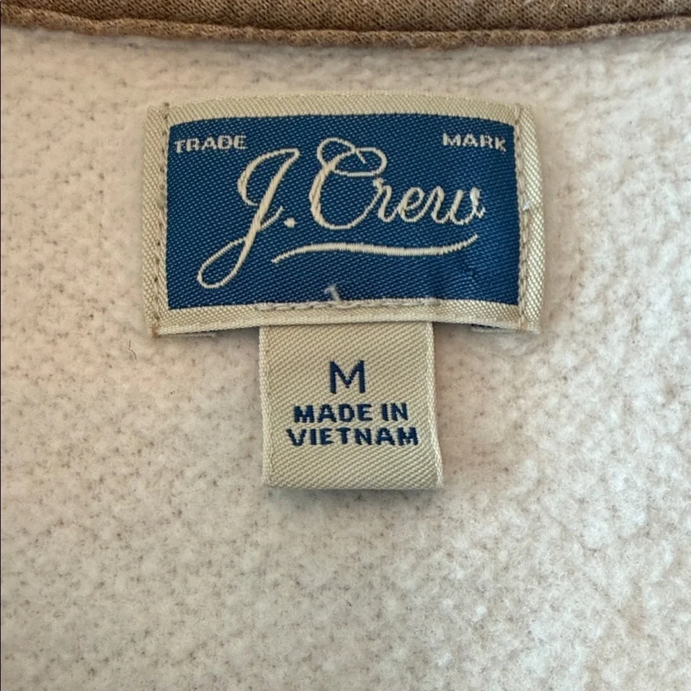 J. Crew Men's Tan Sweatshirt with Chest Pocket